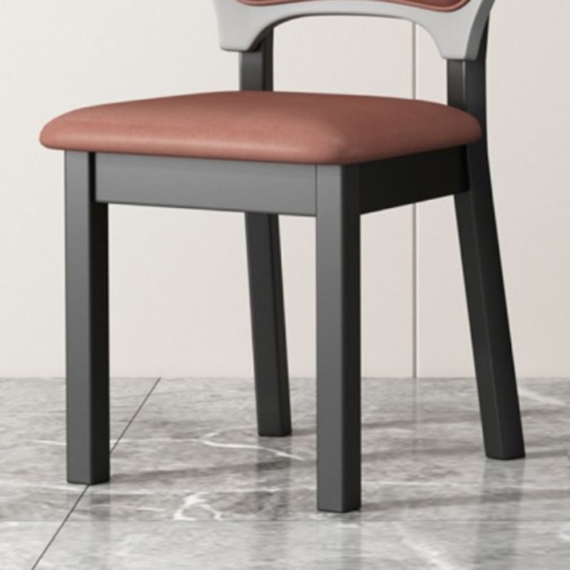 Wood Industrial Indoor-Outdoor Side Chair Open Back Dining Side Chair