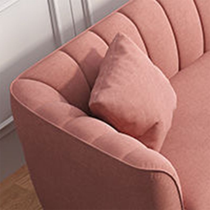 29.53"H Pink Upholstery Sofa with Sewn Pillow Back for Living Room
