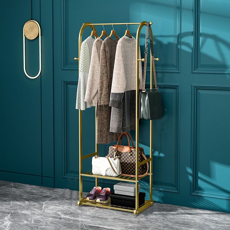 Modern Coat Hanger Storage Shelves Hall Tree Entry Hall Tree with Hooks