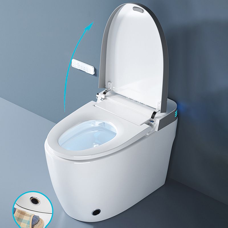 Elongated All-in-One Bidet White Ceramic Smart Toilet Bidet with Heated Seat