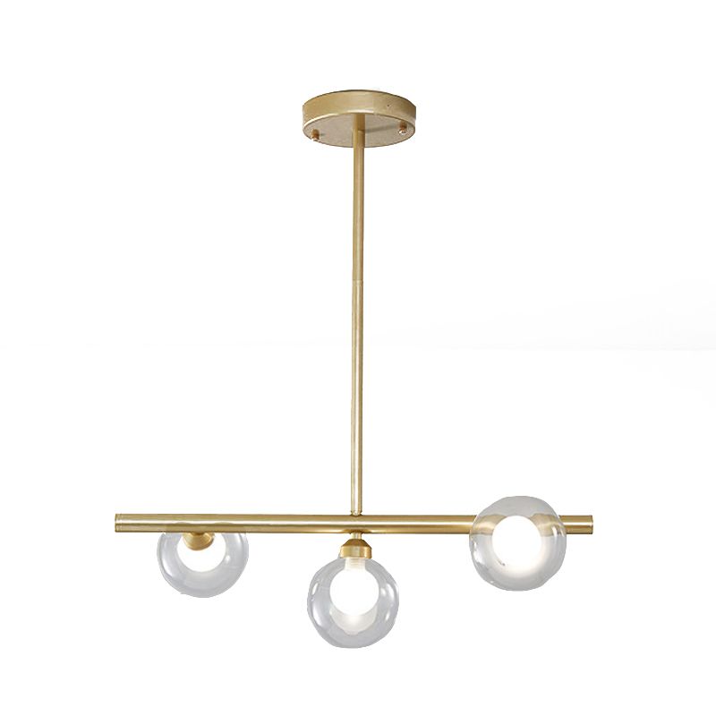 Glass Linear Island Lighting Simplicity Pendant Light Fixture for Dining Room