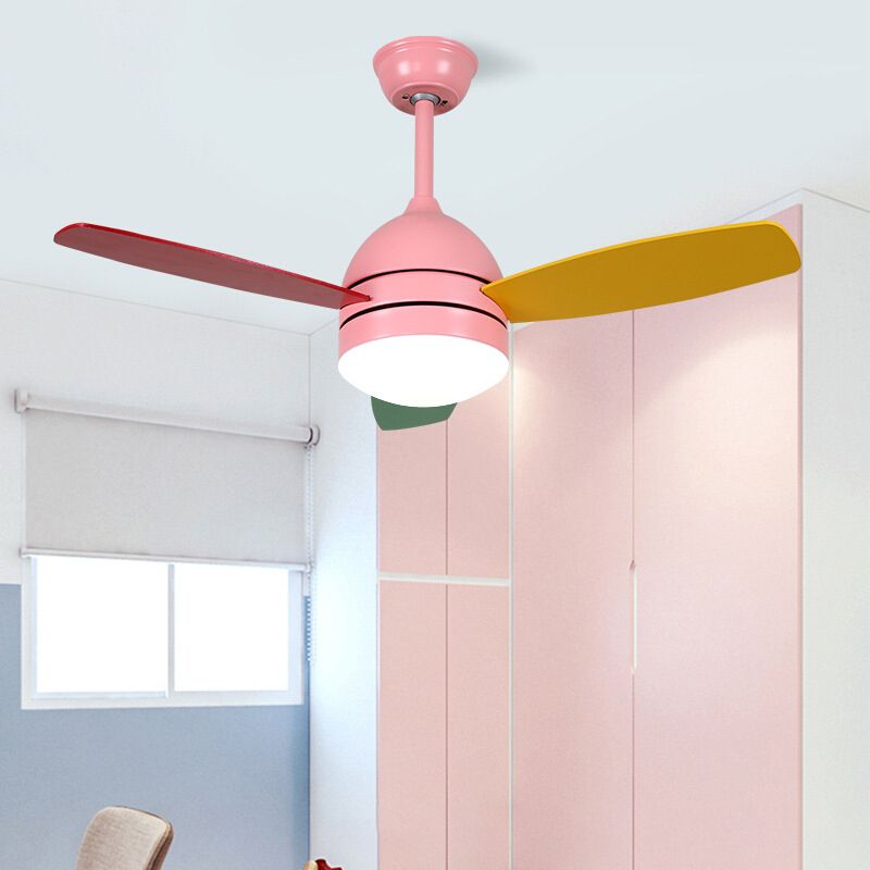 Modern Style Ceiling Fan Lamp Metal 1 Light Ceiling Fan Light for Children's Room