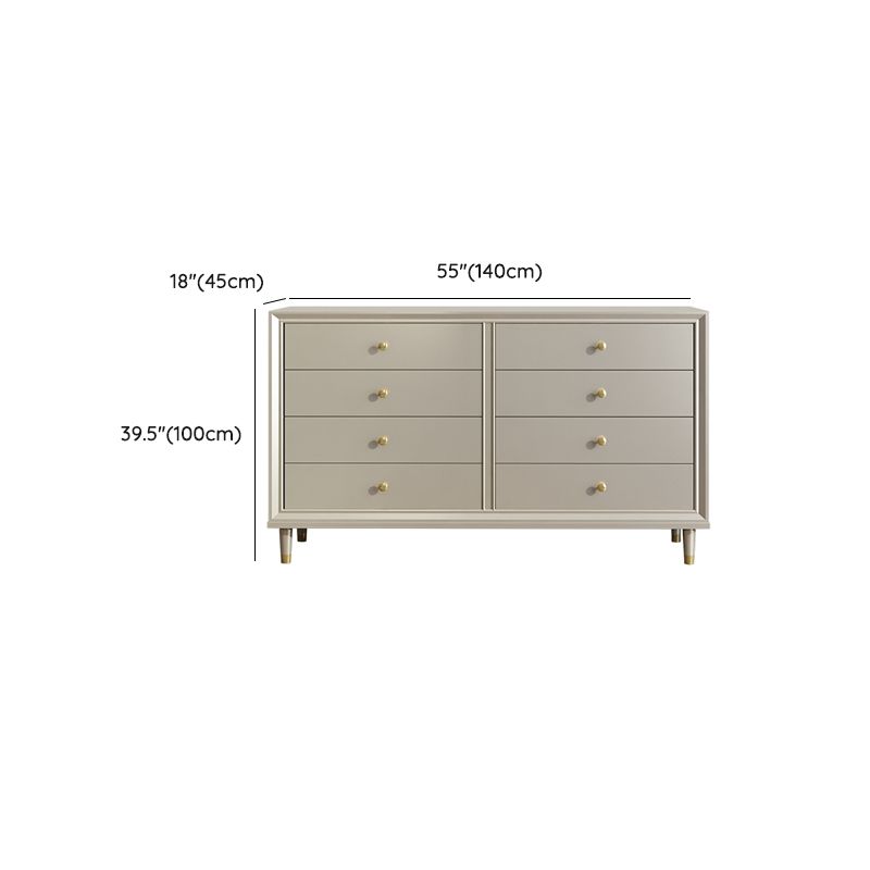 Glam Champagne Color Storage Chest with Soft-Close Drawers for Home