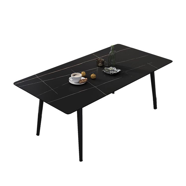 Stone Dining Table Industrial Rectangle Dining Table for Dining Room