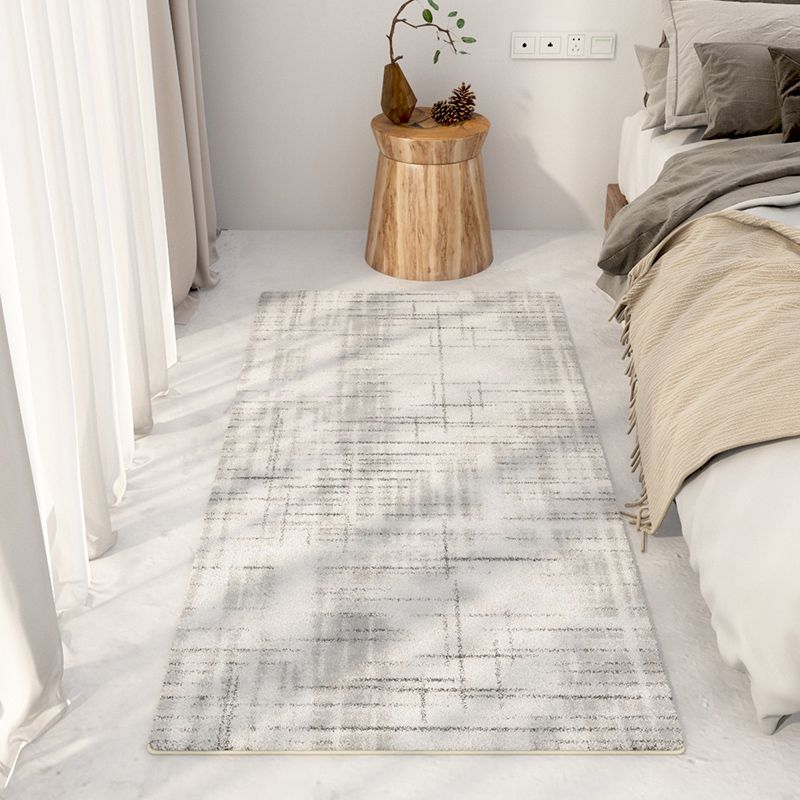 Tapis moderne Beige en Polyester, bloc de couleur, avec support antidérapant, pour la décoration de la maison