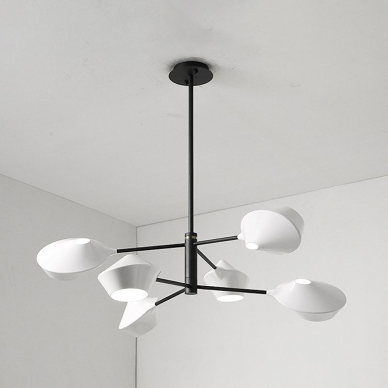 Modern ombreggiata lampadina a lampada in metallo salotto lampadario luce a sospensione