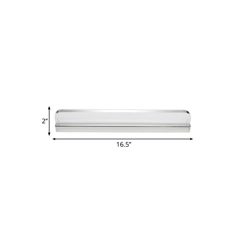 Ultra-Thin Acrylic Vanity Wall Light Minimalism 9"/16.5" W LED Chrome Finish Wall Lamp for Bathroom, Warm/White Lighting