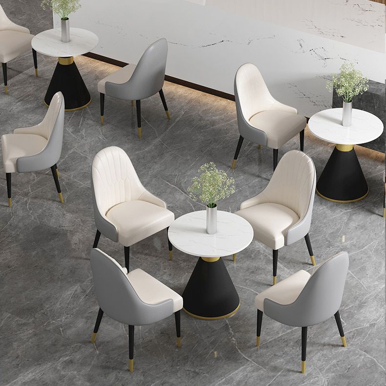 Glam Sintered Stone Dining Table Set 1/2/3/4/5 Pieces Dining Set for Dining Areas