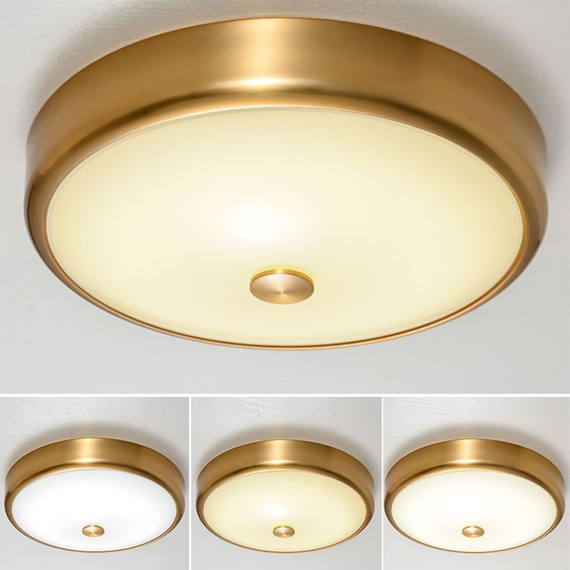 Lampada da incasso rotonda Lampada da incasso tradizionale impermeabile con paralume in vetro