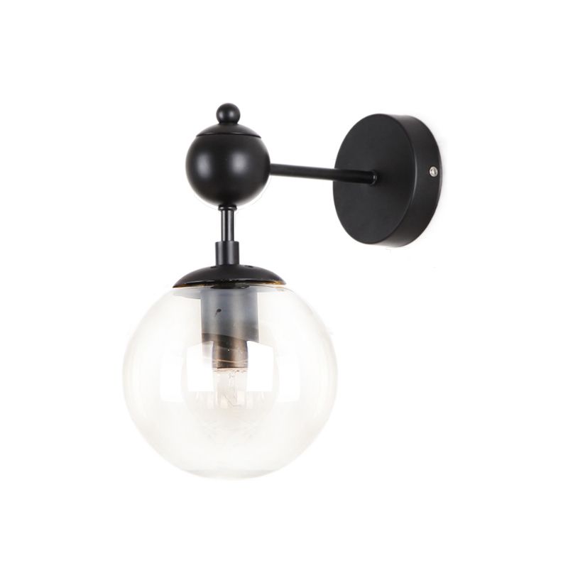 Moderne Stil kugelförmiger Wandmontaglampe Metall 1 Lichtwandbeleuchtung Ideen