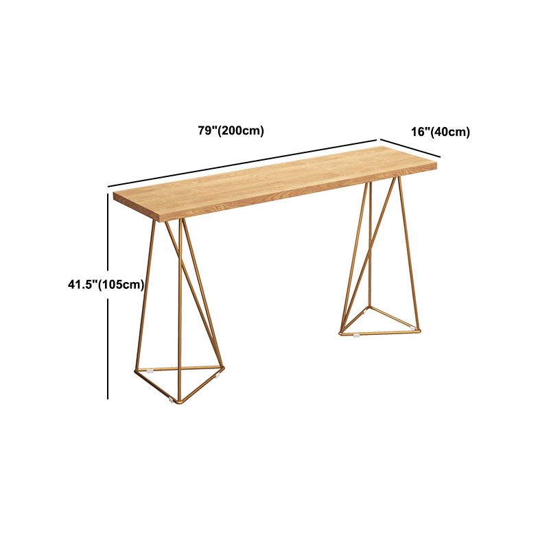 Glam Style 1/2/4 Pieces Bar Table Set Rectangle Bar Table with High Wood Stools for Home