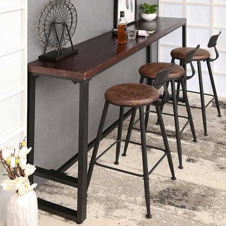 Industrial Rectangle Bar Table Set 1/2/4/7 Pieces Solid Wood Counter Table