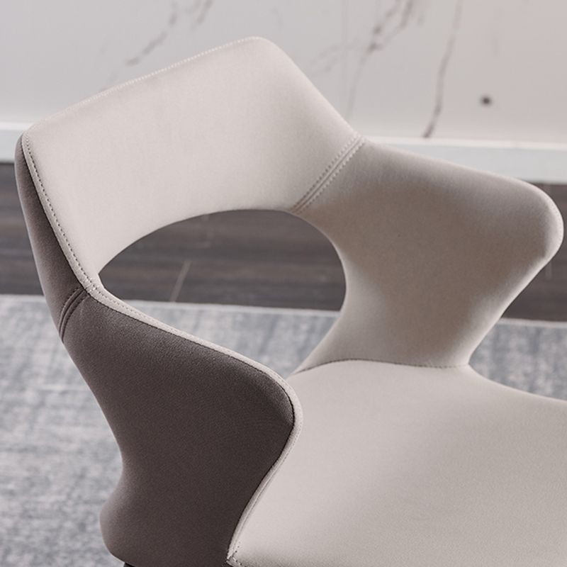 Industrial Dining Room Arm Chairs Faux Leather Open Chair for Kitchen