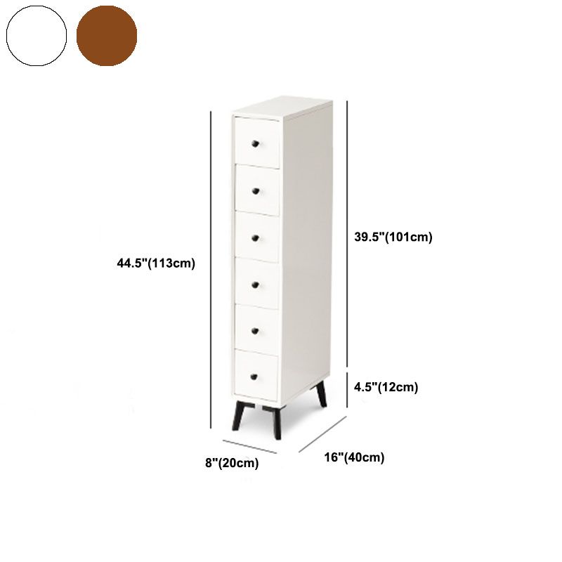 Contemporary Chest Vertical Solid Wood Lingerie Chest without Mirror