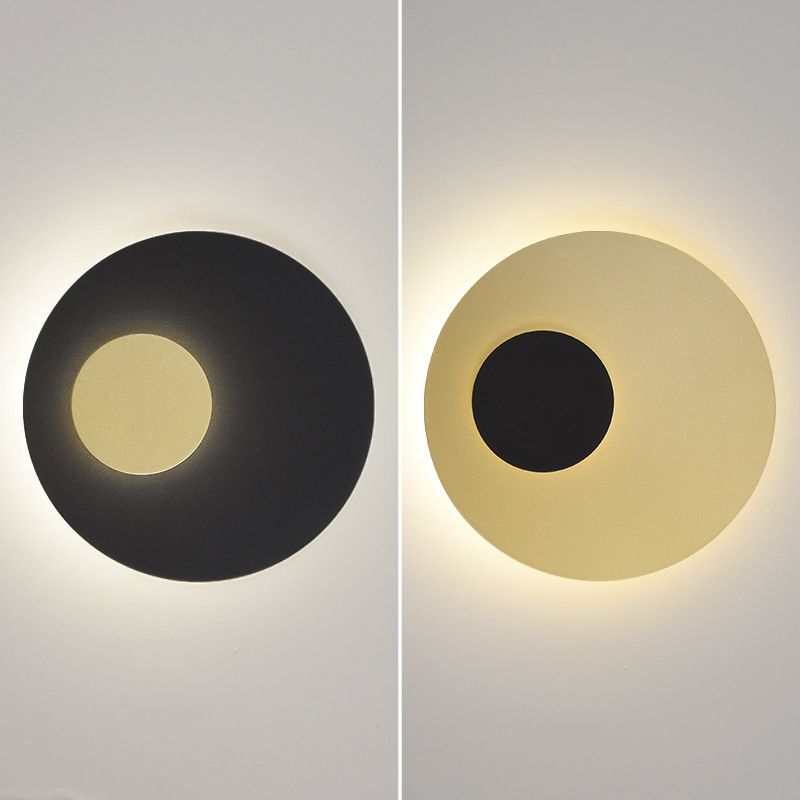 2-Light Round Wall Light Modern Metal Wall Lights for Living Room