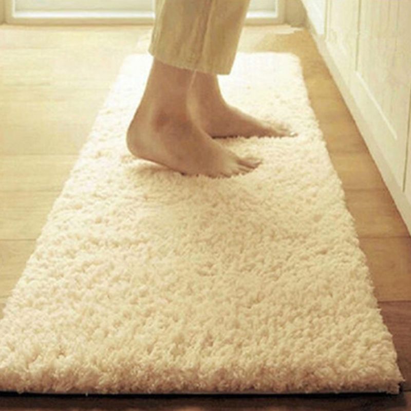 Tapis de couleur unie mignonne en acrylique multicolo