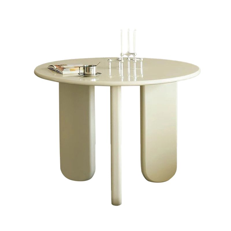 Modern Pine Wood Dining Table 3 Legs Round Table for Dining Room