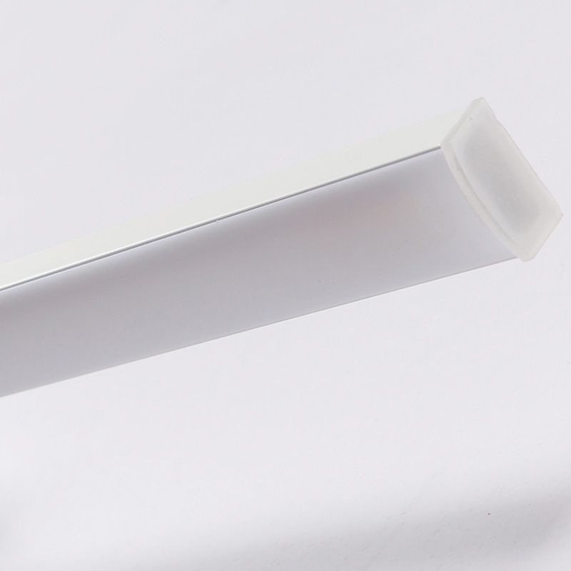 Luci da parete dello specchio da sfumatura lineare in metallo moderno 1 Fun a supporto per la parete della testa in bianco
