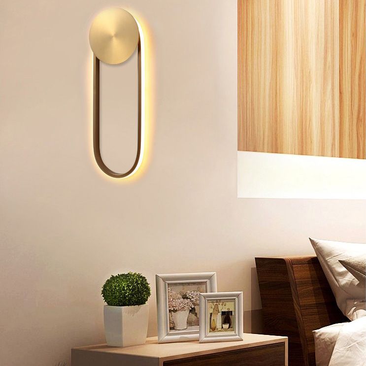 Geometric Line Design Minimalism LED Wall Lamp Post-modern Style Metal U-Shaped Sconce Lights