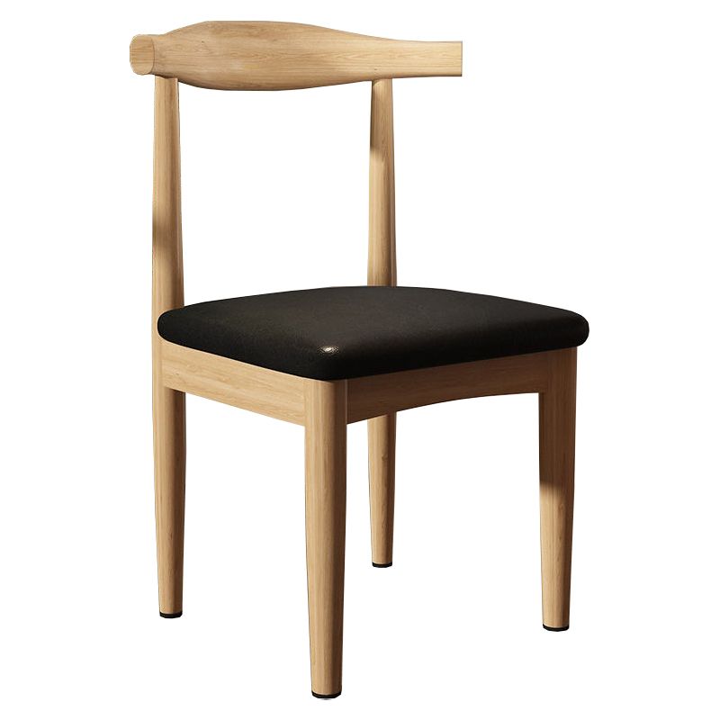 Contemporary Matte Finish Upholstered Side Chair Home Open Back Dining Chair