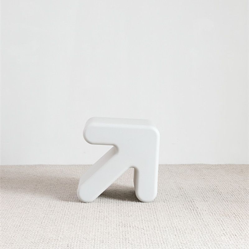 Scandinavian Geometric End Table 15.75" W x 13.78" D x 15.75" H Arrow-Shaped Side Table