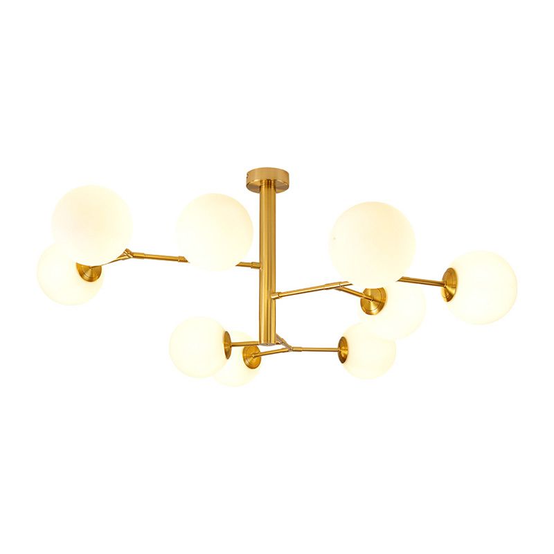 Lámpara de suspensión de lámpara de vaso de vidrio de vidrio soplado a mano para sala de estar para sala de estar