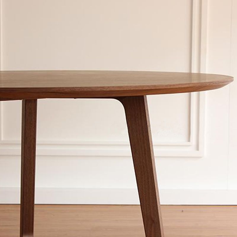 Mesa de madera maciza moderna Mesa de comedor redonda con base de pedestal de madera