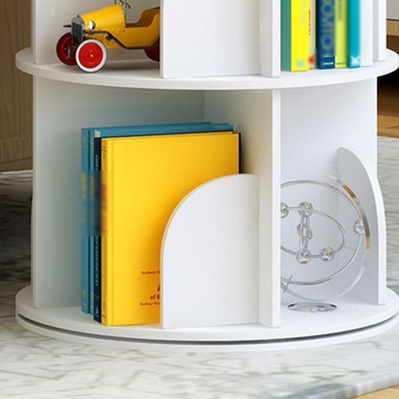 Libreria per angoli angoli di legno fabbricato bianco contemporaneo chiuso.