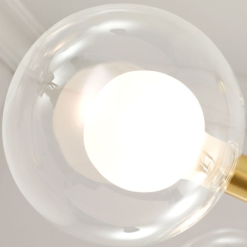 Lampade a sospensione del vetro trasparente moderno nordico per soggiorno per soggiorno