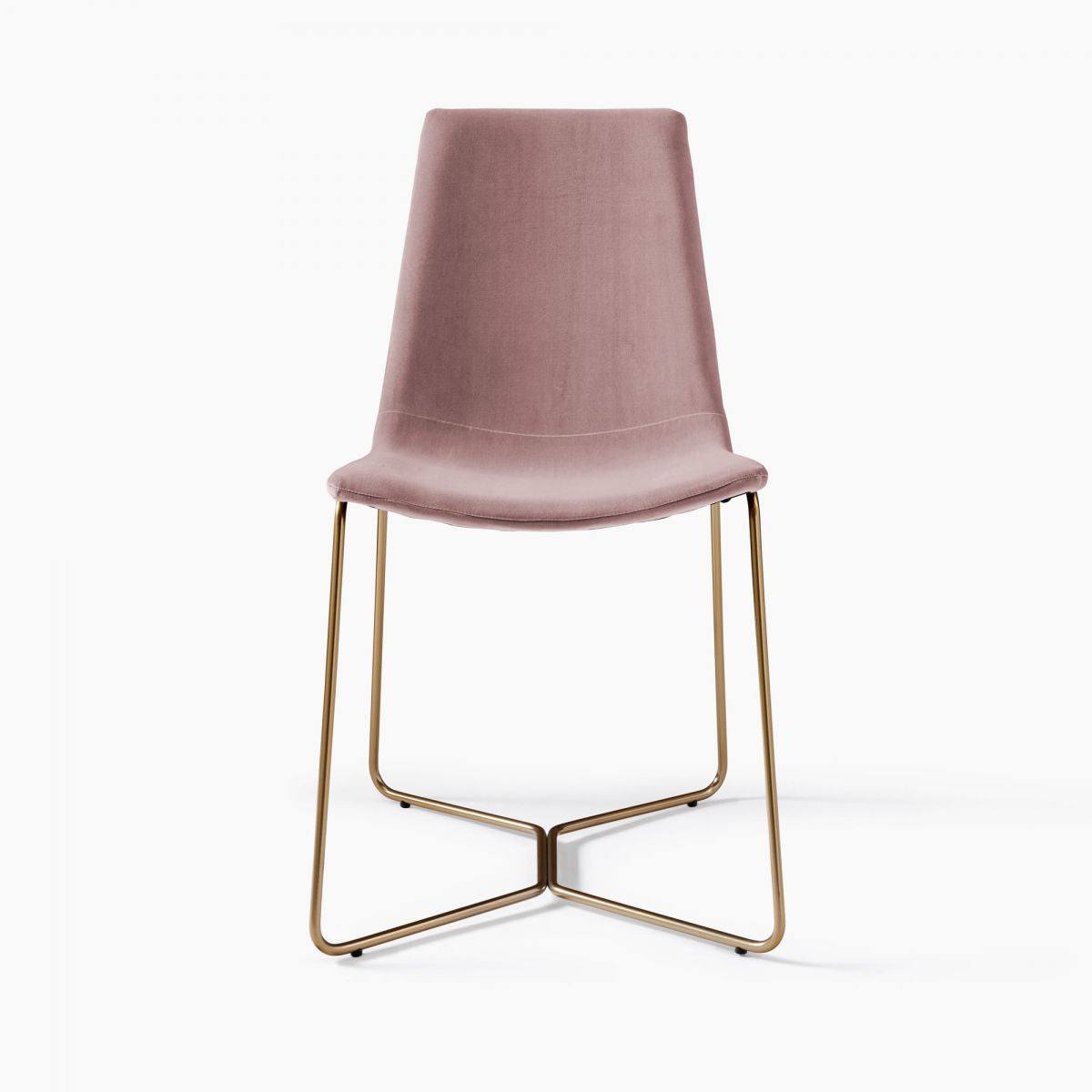 Metal Upholstered Chair Contemporary Armless Open Back Chair for Dining Room
