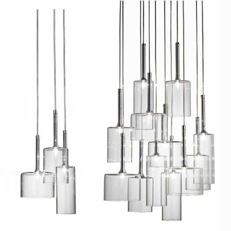 Klares Glas Deckenleuchte Ding Room Schlafzimmer 1 Licht modernes hängendes Licht