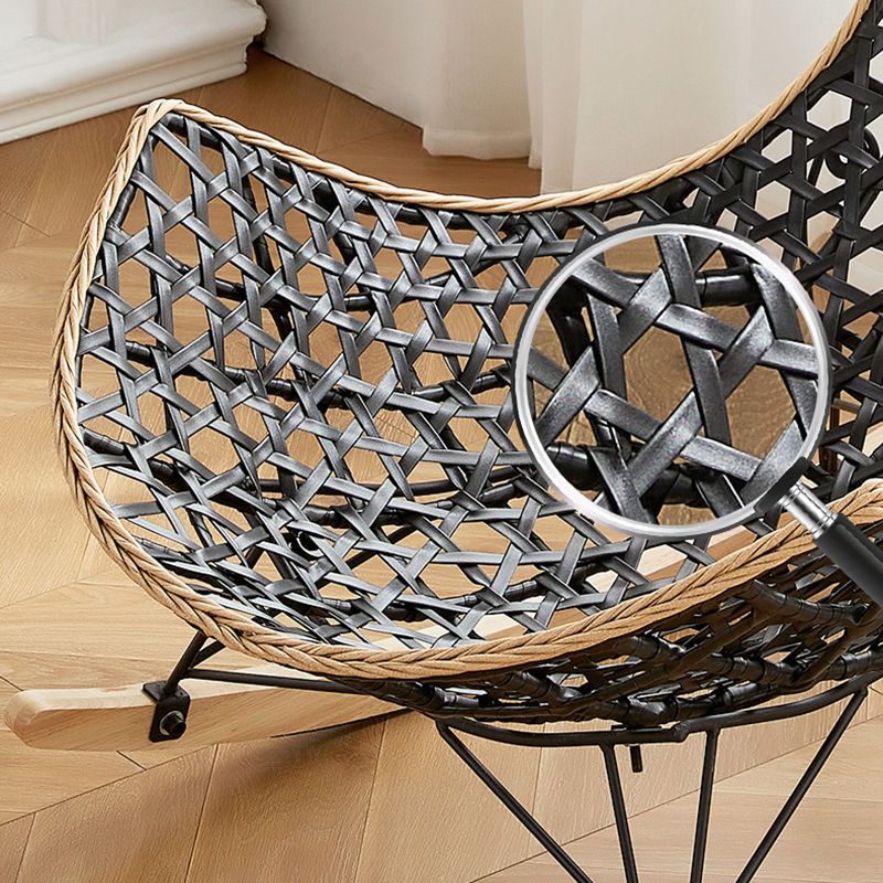 Modern Rocking Chair Stain Resistant Textured Rocker Chair for Living Room