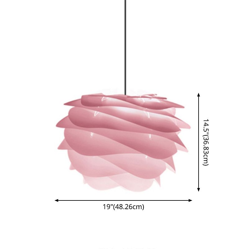 Modern Art Deco Hanging Light Fixtures 1 Light Pinecone Shade Acrylic Pendant Light