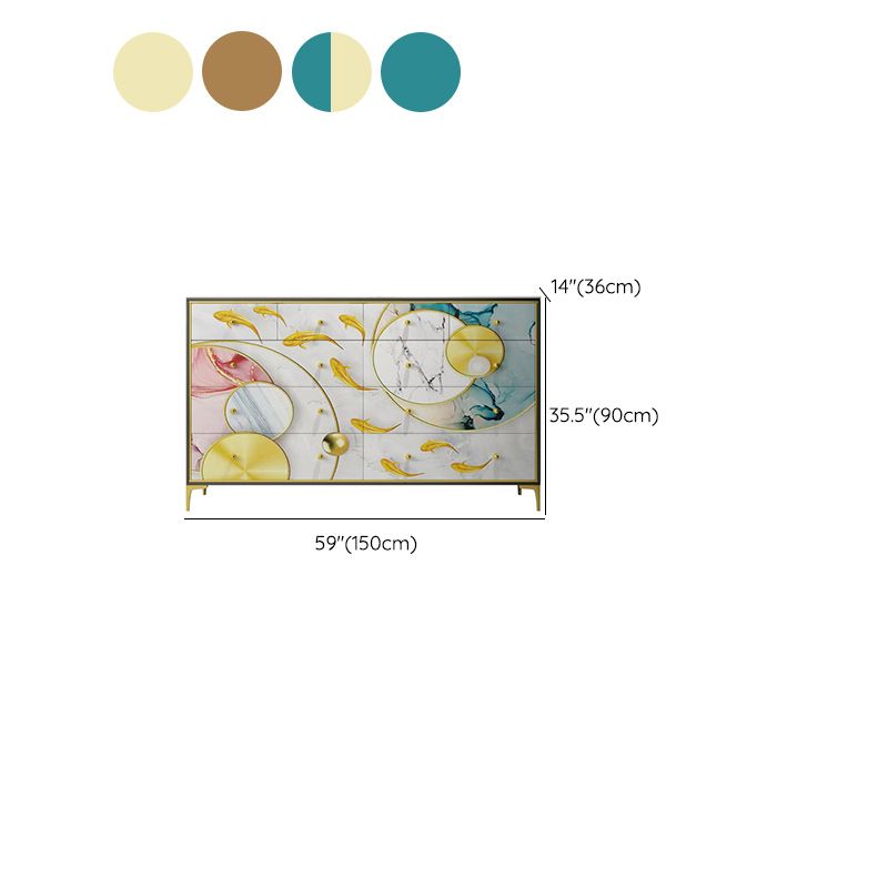 Classic Glam Dresser Manufactured Wood Storage Chest Dresser