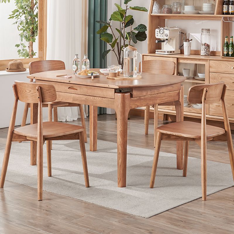 Ensemble de restauration moderne Forme ronde en bois rond à 4 jambes