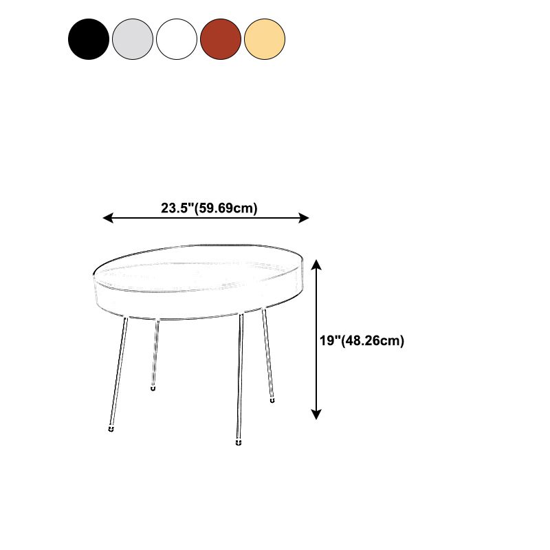 Geometric Metal Coffee Table Modern 4 Legs 15.7''/23.6''/31.5'' Cocktail Table