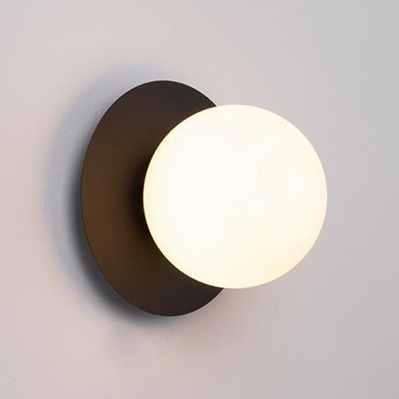 Global Wall Mount Light Fixture Simple Glass 1 Light Wall Mount Lamp