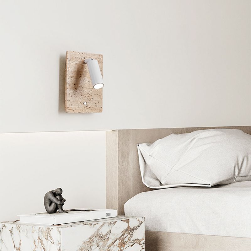 Modern Simple Stone Wall Light Geometry Shape Rotatable Wall Lamp for Living Room