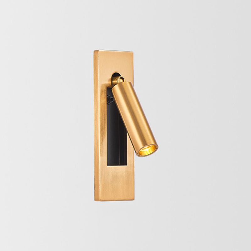 Modern Style Cylinder Shade Wall Lamp Metal 1 Light Sconce Light for Bedroom