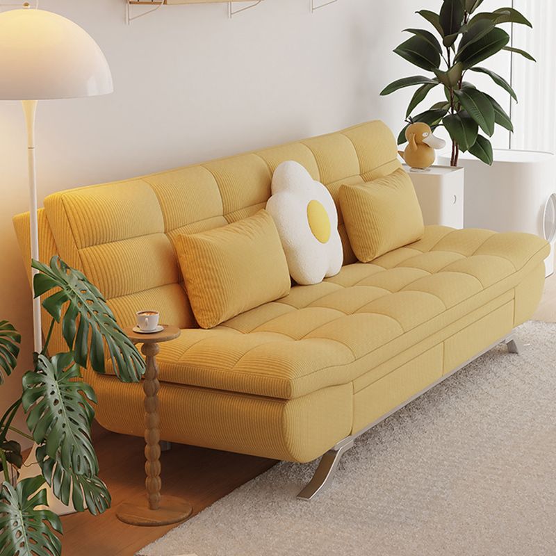 25" Wide Glam Sofa Bed Futon Cushion Back Sleeper Sofa with Storage