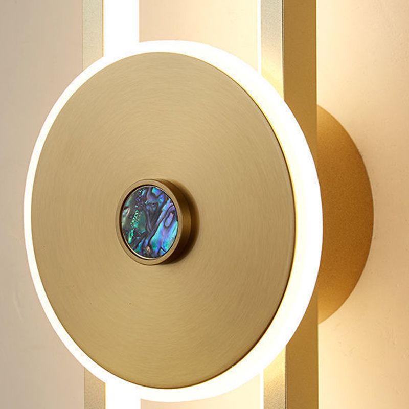 Metal Linear Shape Wall Light Modern Style 1-Light Wall Mount Light Fixture