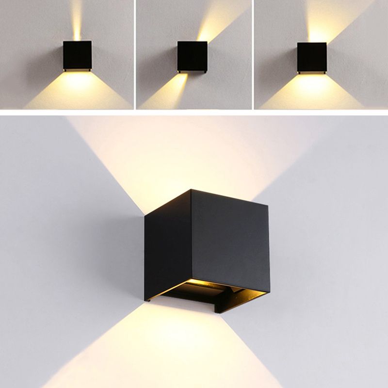 Schwarze geometrische Wandleuchte leichte moderne Stil 2 Leichter Aluminium-Lampe für den Outdoor