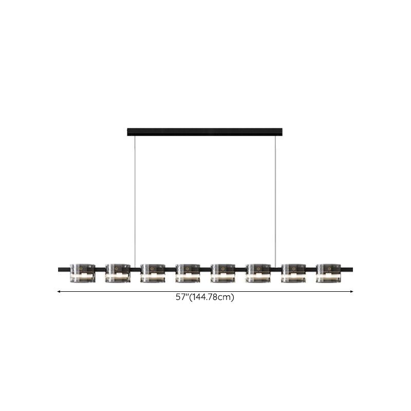 Hanging Lamp Modern Island Chandelier Lights in Black Finish for Dining Room