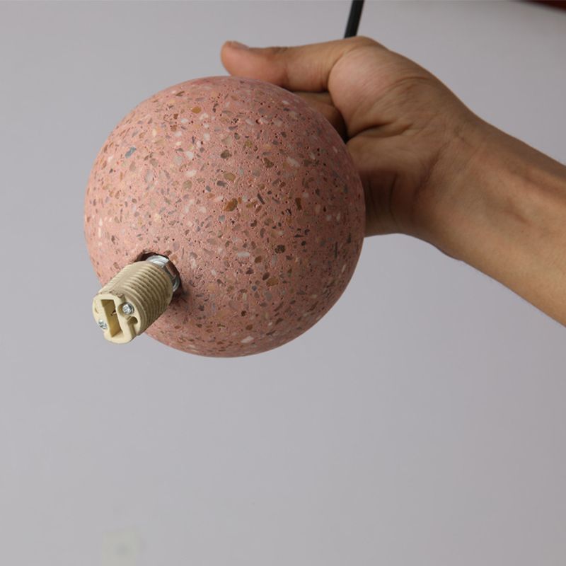 Zementkugelförmiger Anhänger Light Kit Nordic Style Suspension Anhänger Licht für Schlafzimmer
