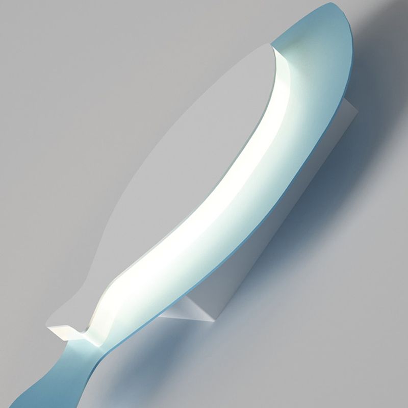 Forma unica a parete leggera in stile metallo 1 metallo a parete leggera in blu