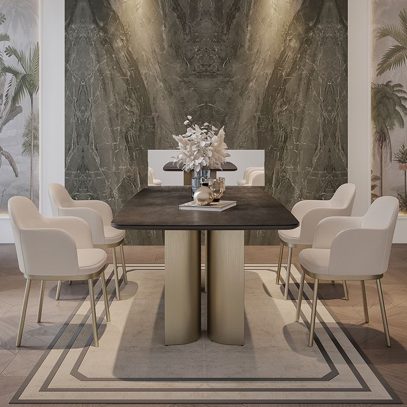 1/4/5/7 Pieces Designer Style Rectangle Dining Set Sintered Stone Top Dinette Table Set