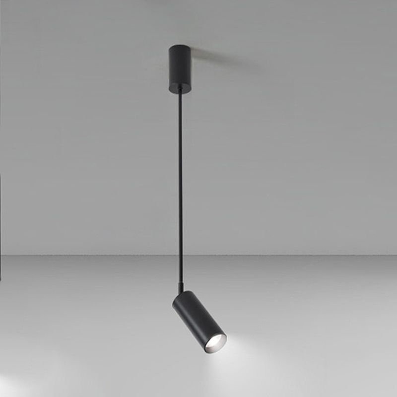 Iluminación cilíndrica del pasillo LED METAL LED Minimalista Pantnight en negro