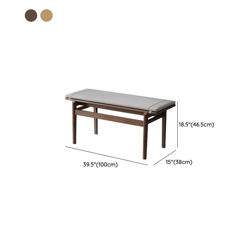 Rectangle Entryway Bench Modern Wooden Accent Bench in Solid Color