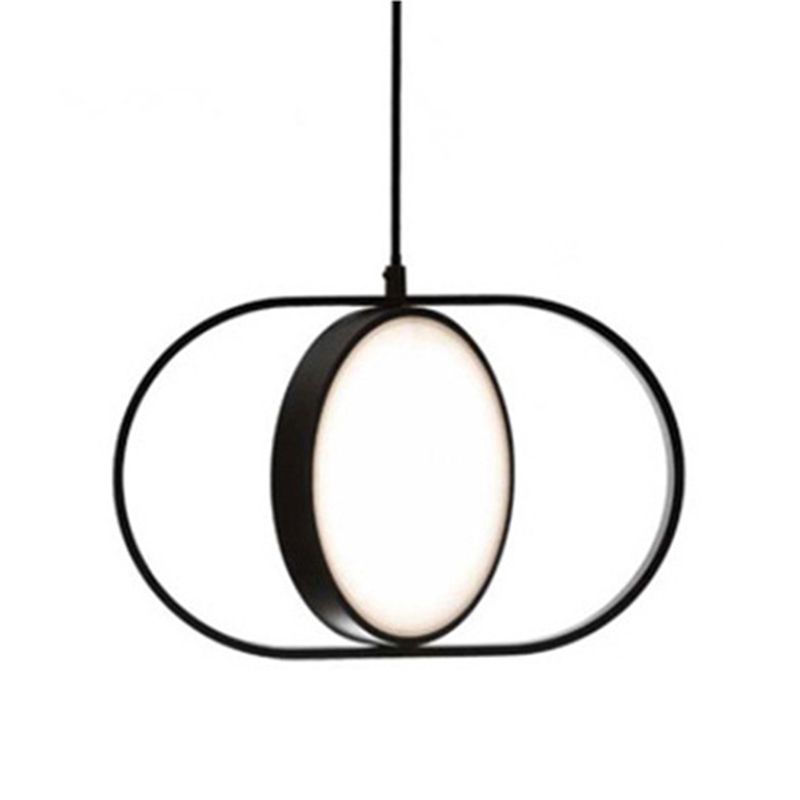 Metalen ovale tint hanglampen moderne stijl hangende montage armatuur voor slaapkamer