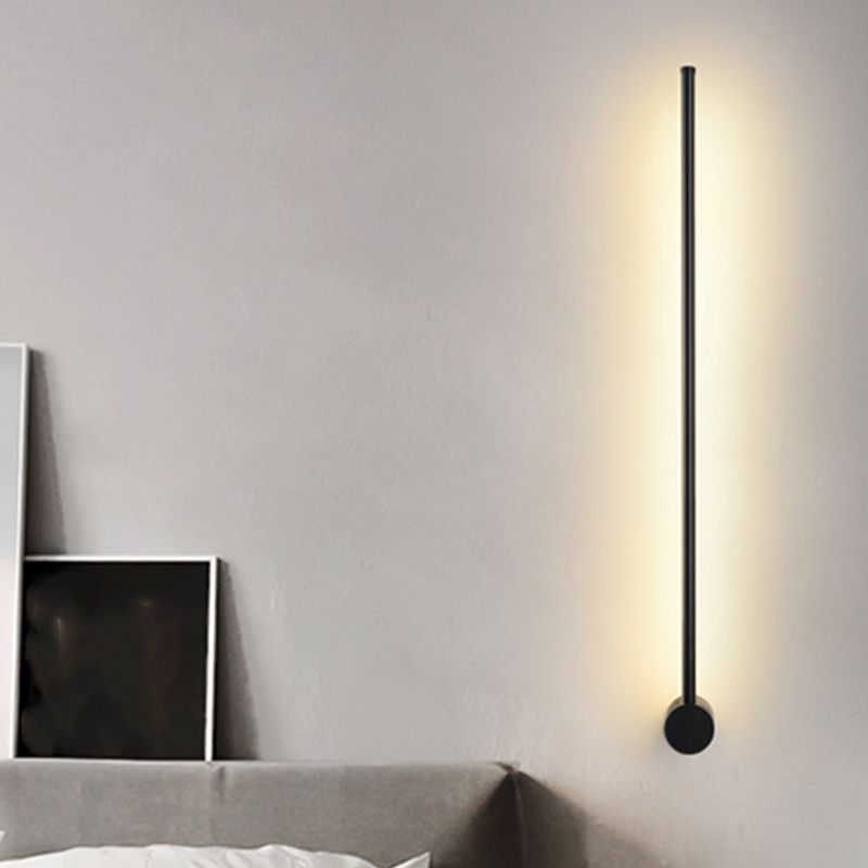 Minimalist Metal Wall Light Straight Shape LED Wall Sconce for Bedroom